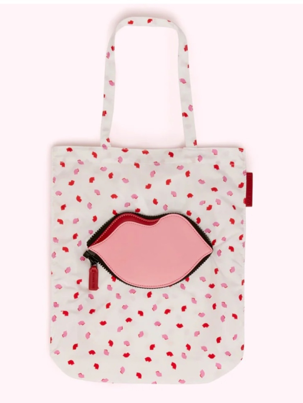 NWT Lulu Guinness Pink Lips Foldaway Shopper Tote Bag – New With Tags